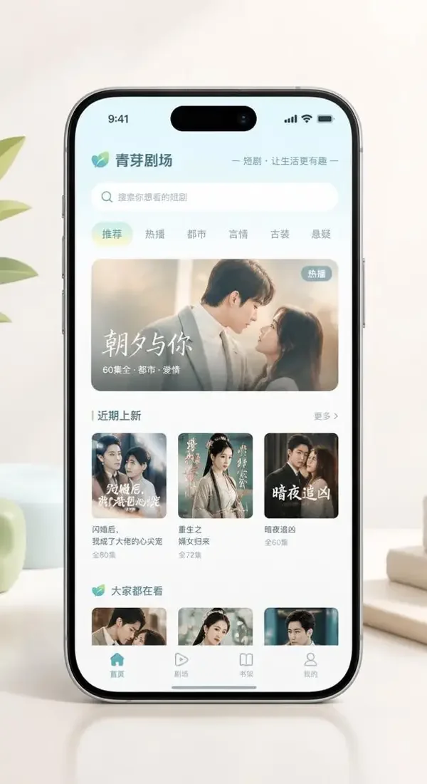 漫画短剧 APP 手机界面展示